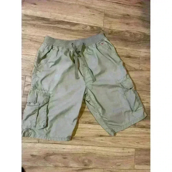 Swiss Cross Cargo Shorts Mens M Beige Original Trailblazer Khaki Hiking Outdoor - Picture 1 of 5